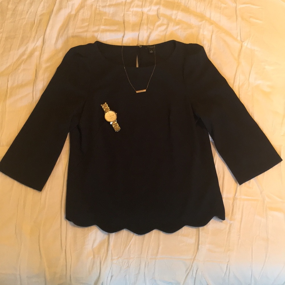 Ann Taylor navy blouse